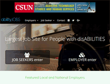 Tablet Screenshot of abilityjobs.com